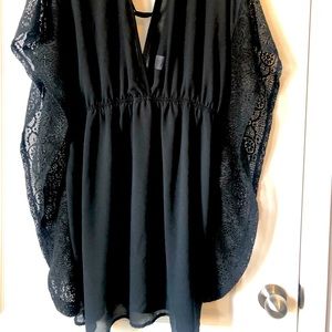 Xhiliration Black Beach coverup - size XL